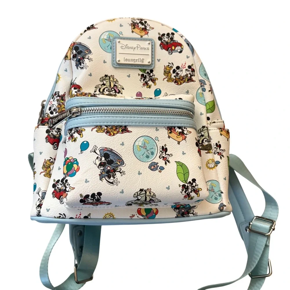 Disney Parks Loungefly Mickey & Minnie's Runaway Railway‎ Mini Backpack